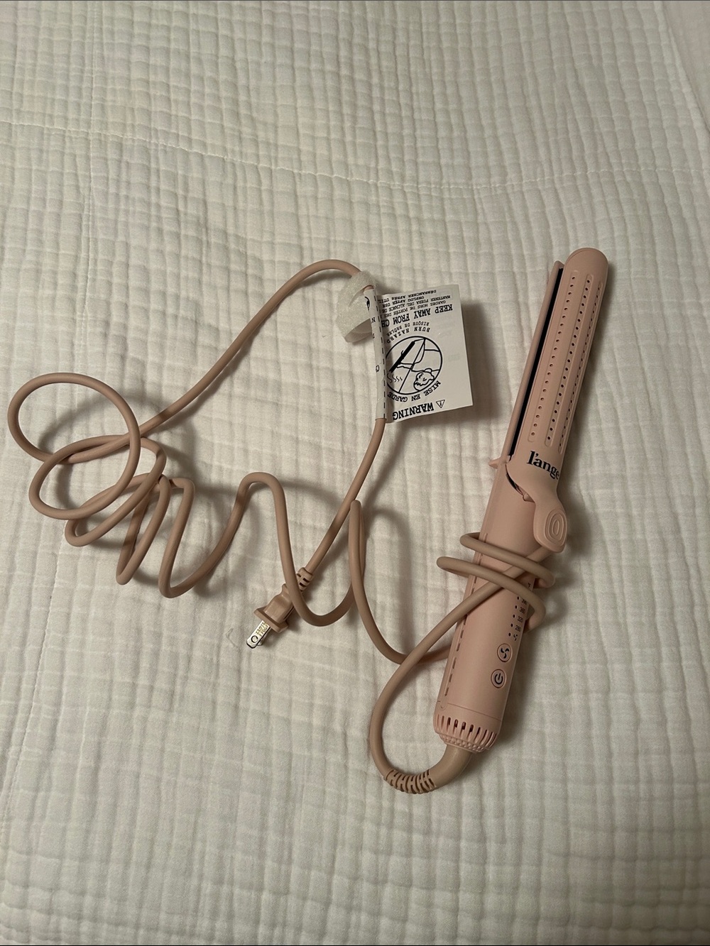 Lange Pink Ceramic Hair Straightener Iron